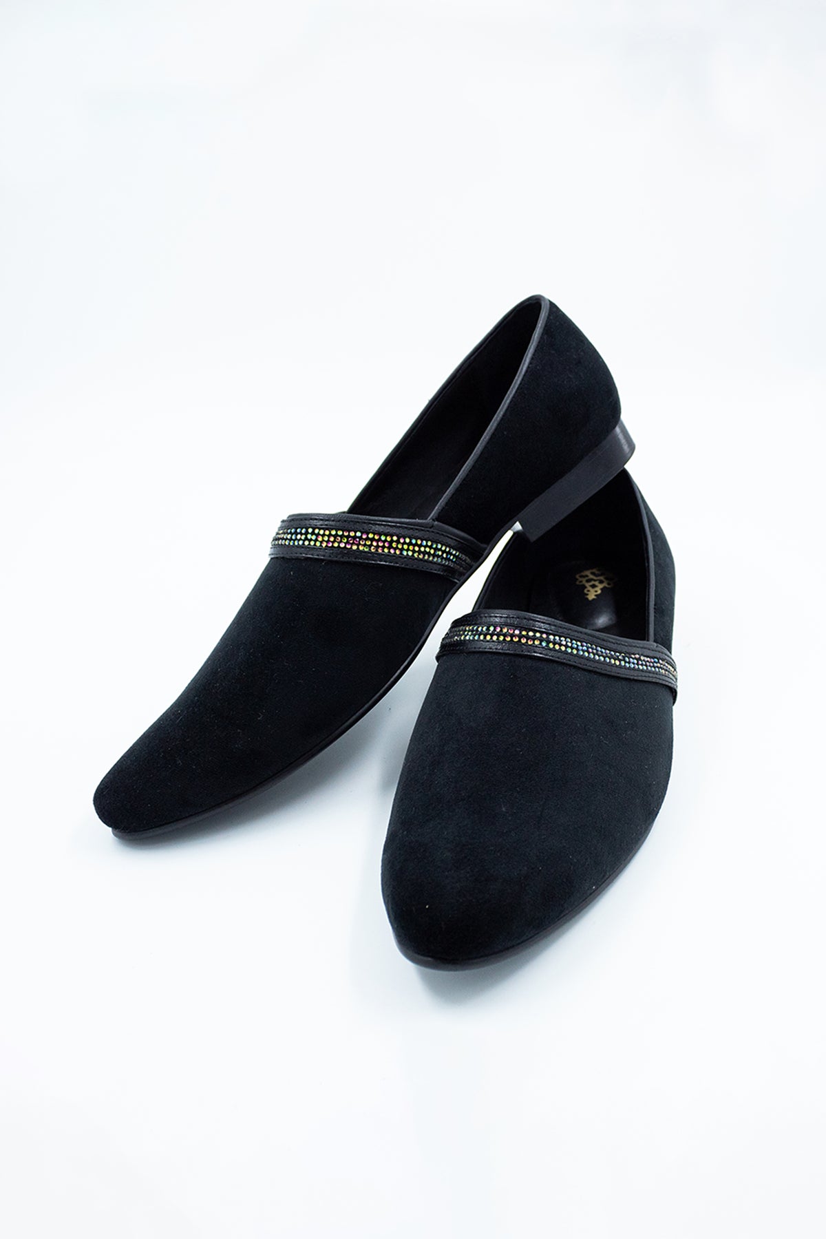 Diamante studded Velvet Shoes