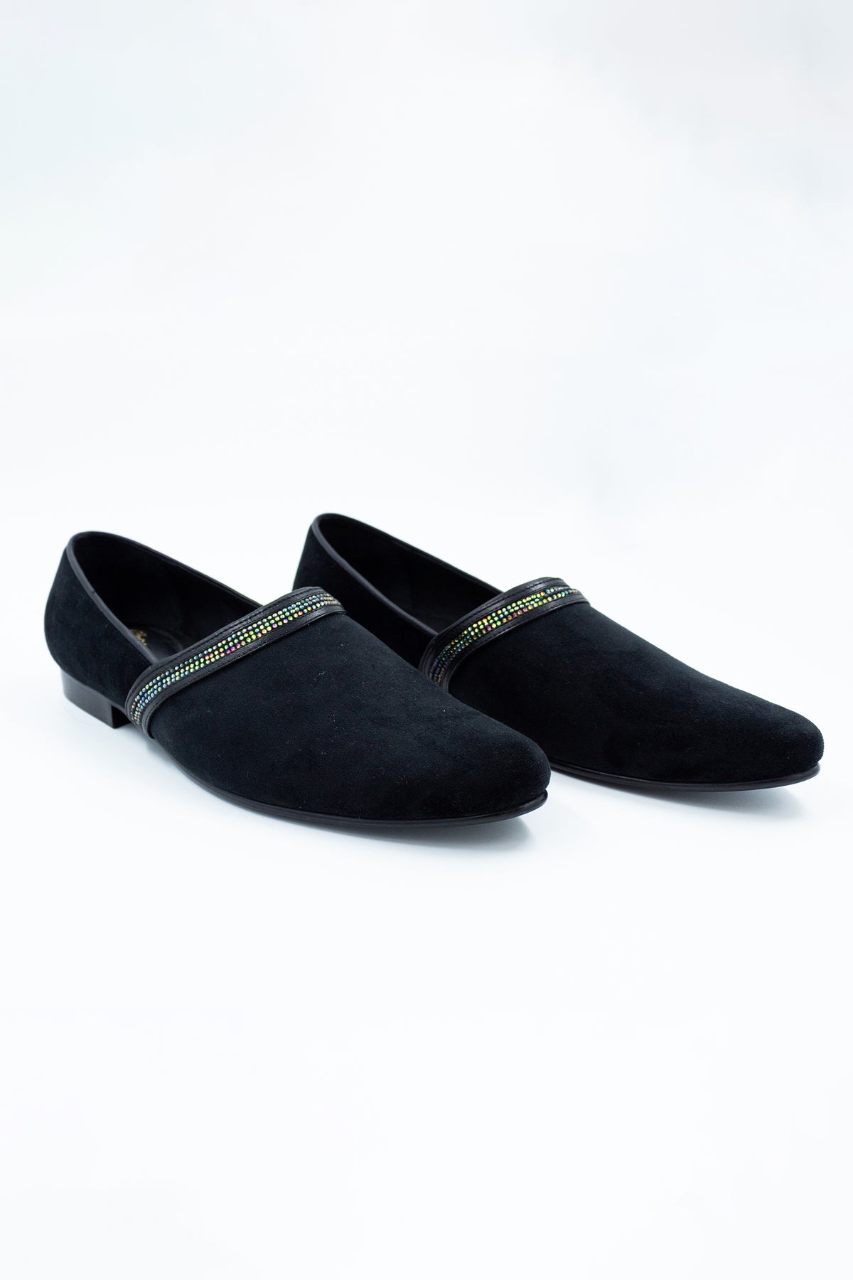 Diamante studded Velvet Shoes