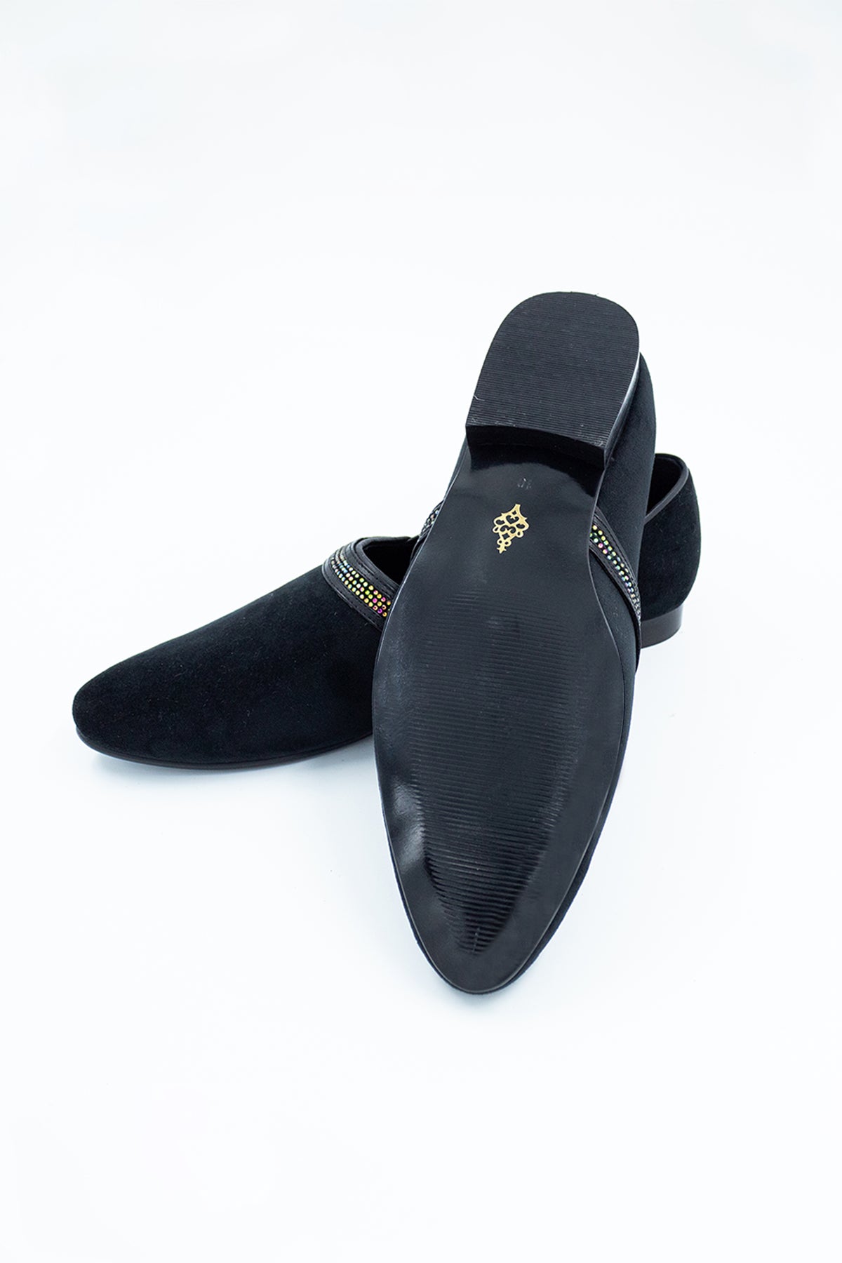 Diamante studded Velvet Shoes