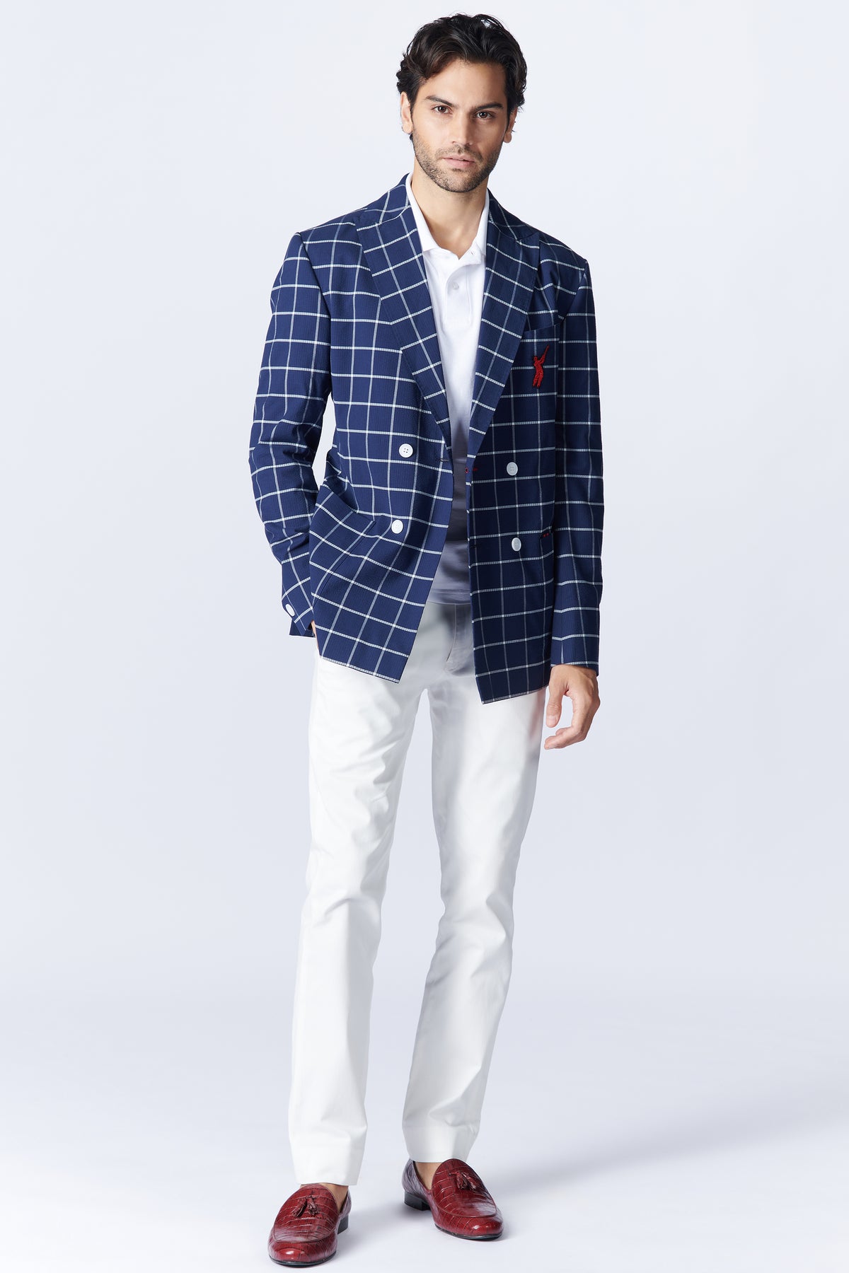 SNCC Double Breasted Plaid Jacket