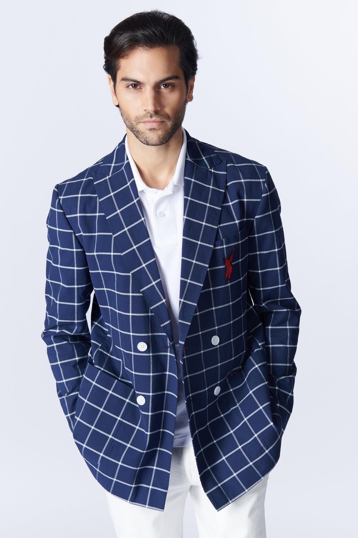 SNCC Double Breasted Plaid Jacket
