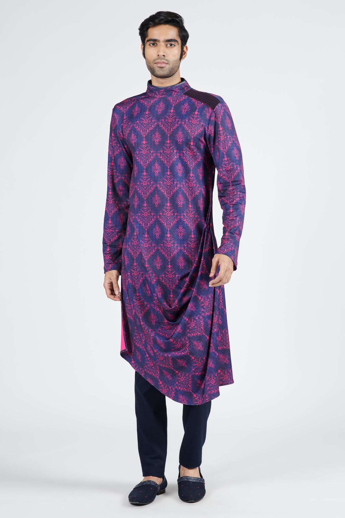 Printed Raised Neck Kurta