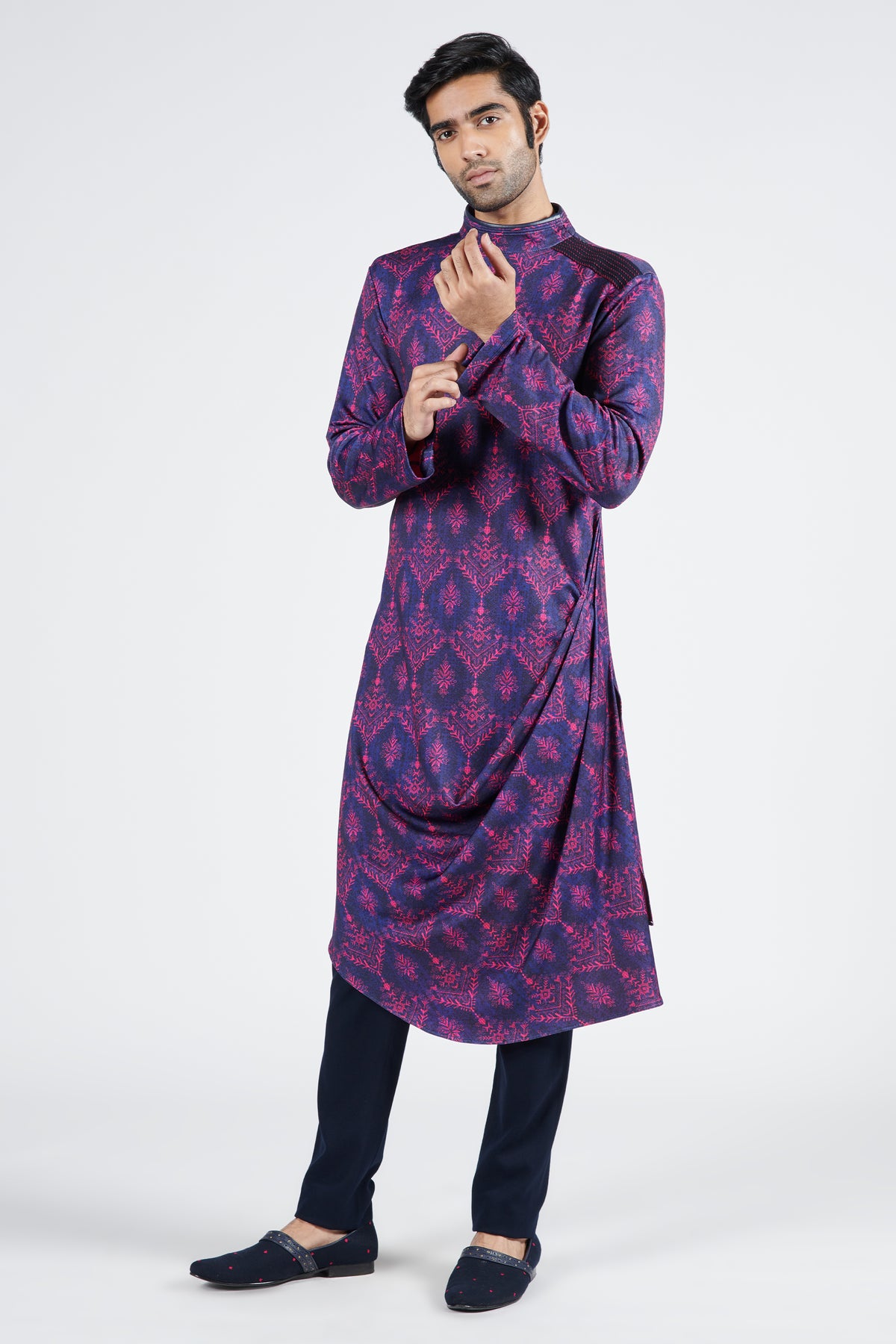 Printed Raised Neck Kurta
