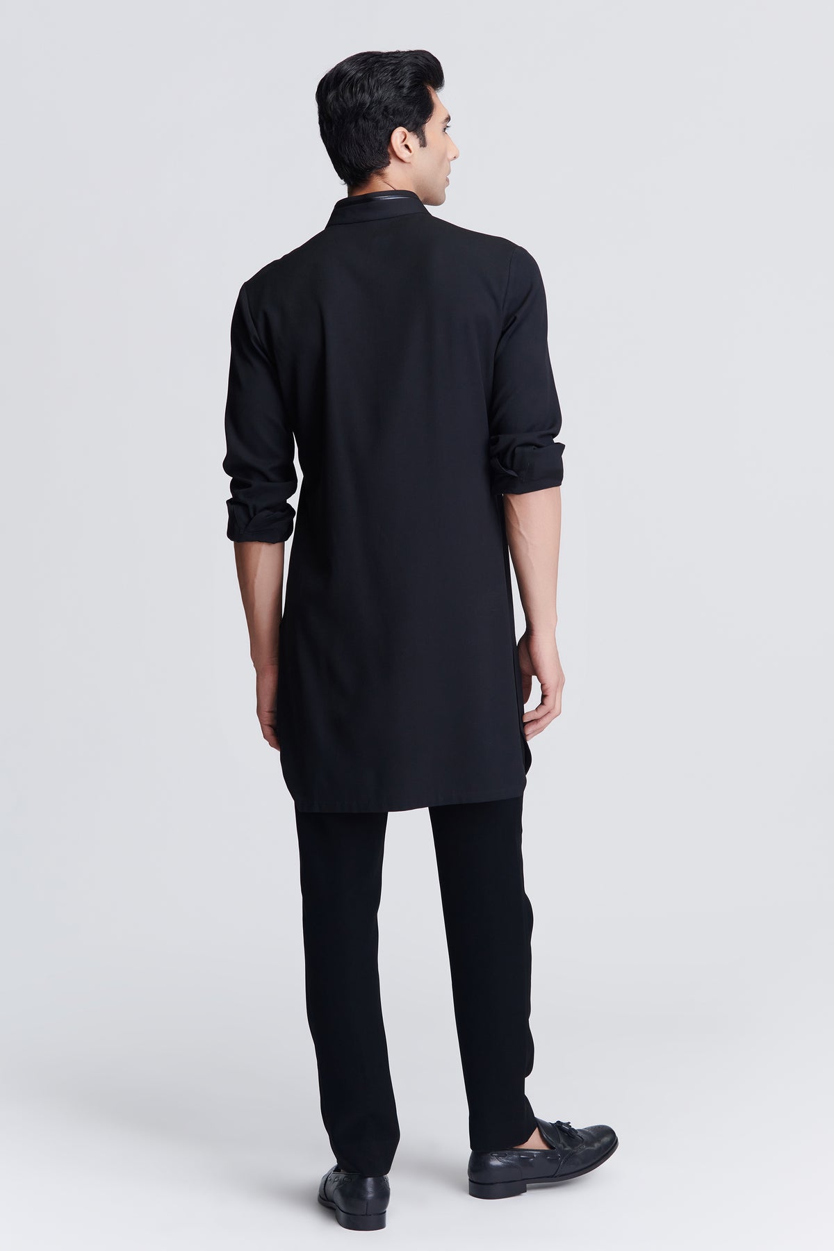Black Diamante Placket Kurta