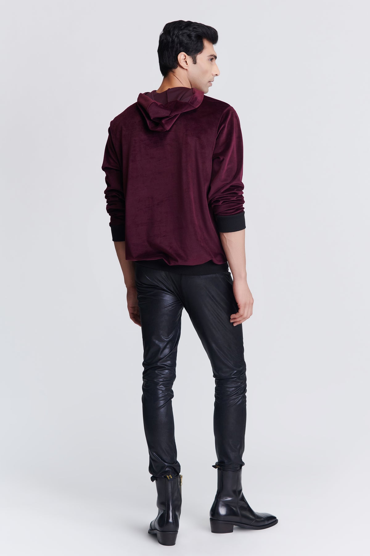 Plum Crested Hooded Sweatshirt