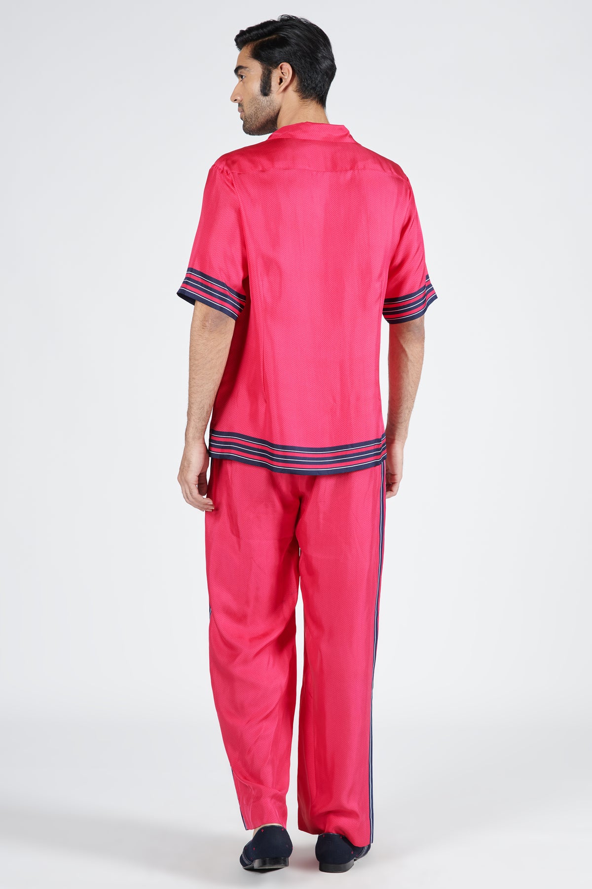 Pink Twill Silk Shirt