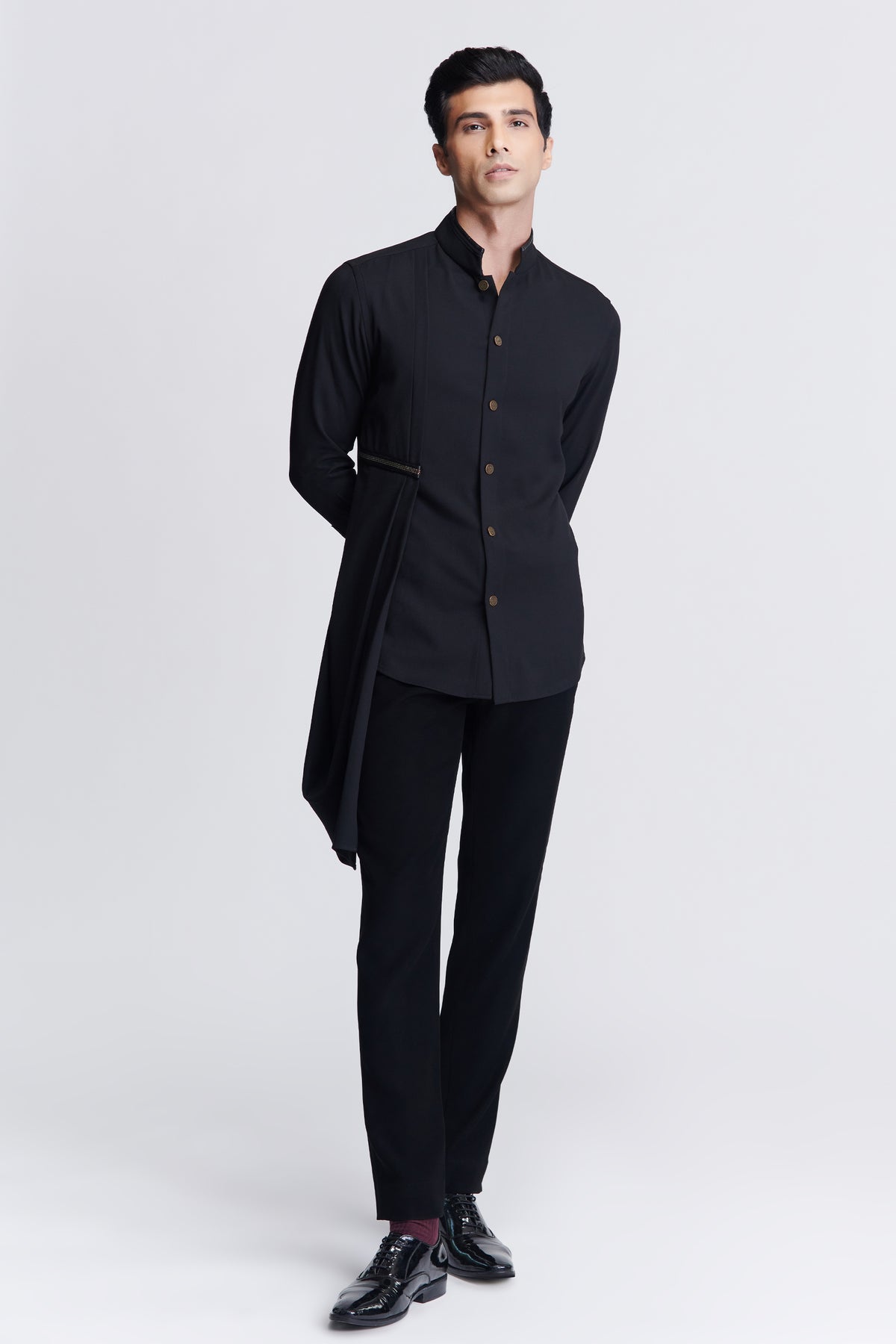 Black Drape Shirt