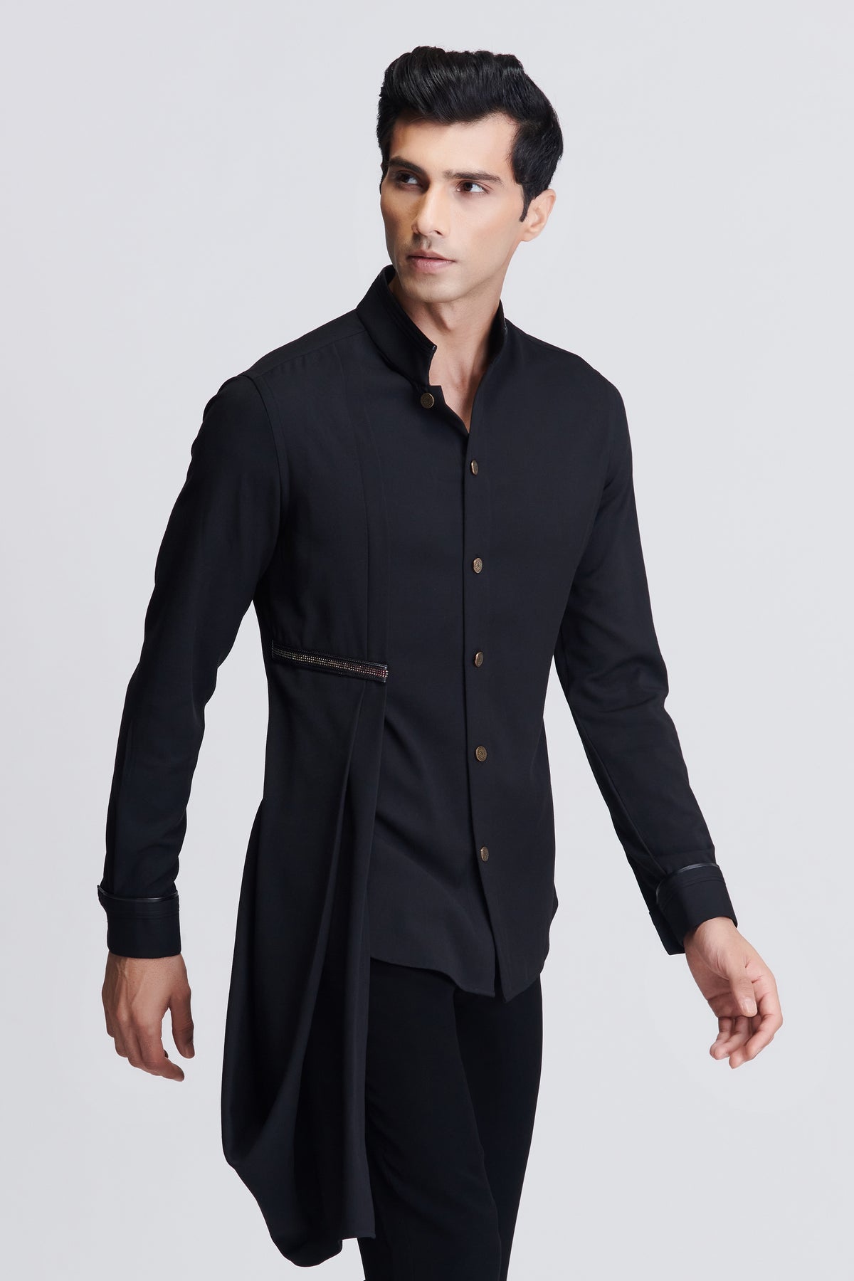 Black Drape Shirt
