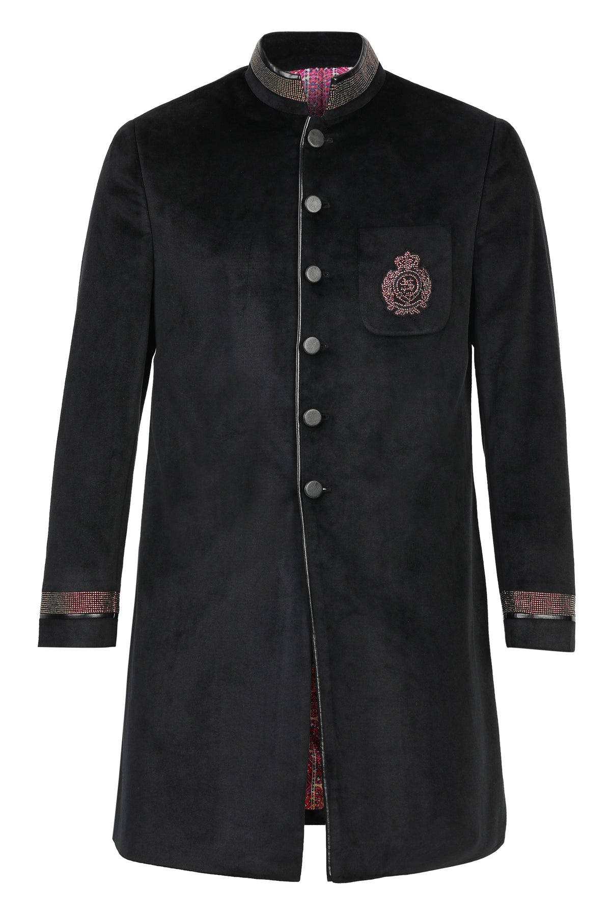 Black Crested Sherwani