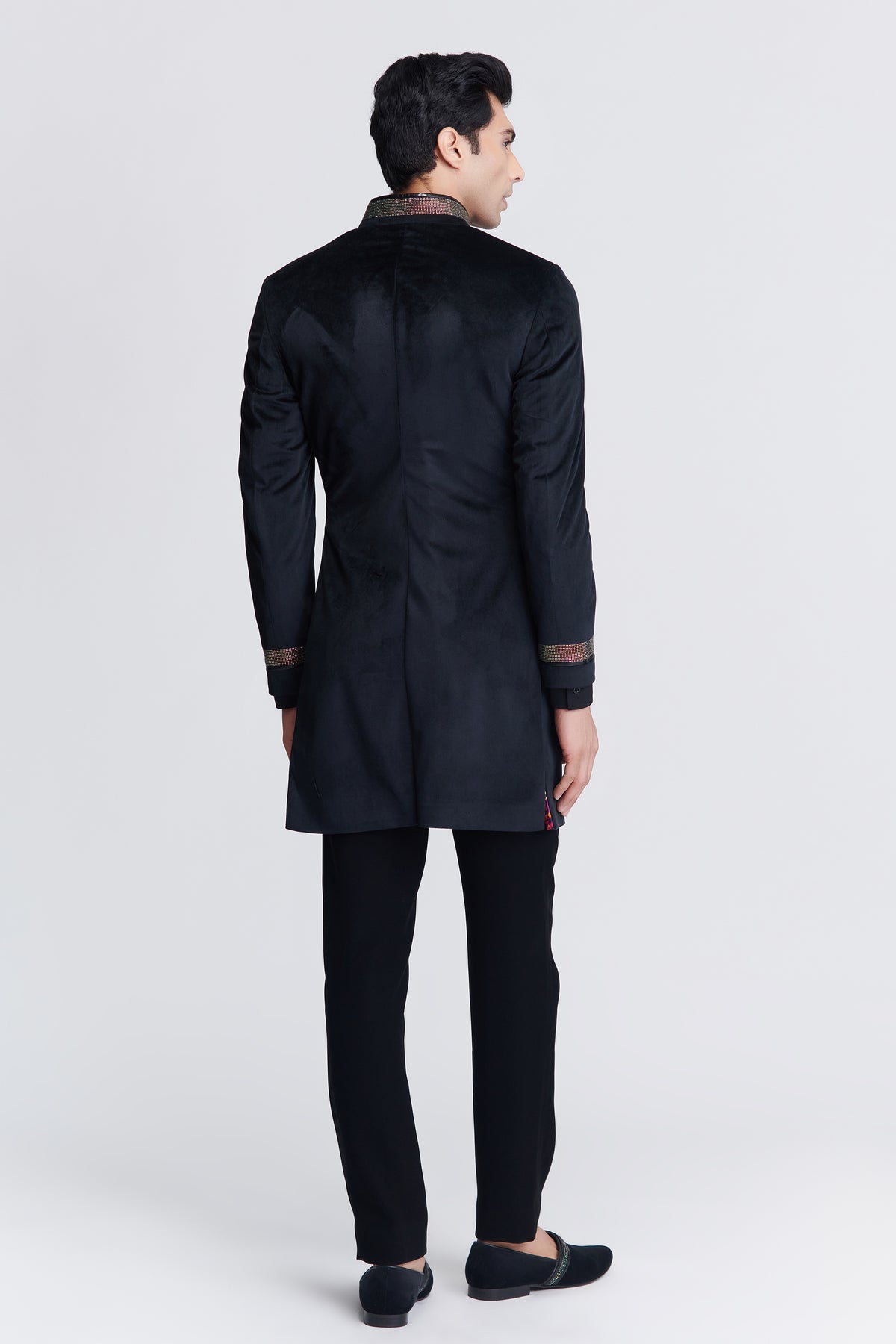 Black Crested Sherwani
