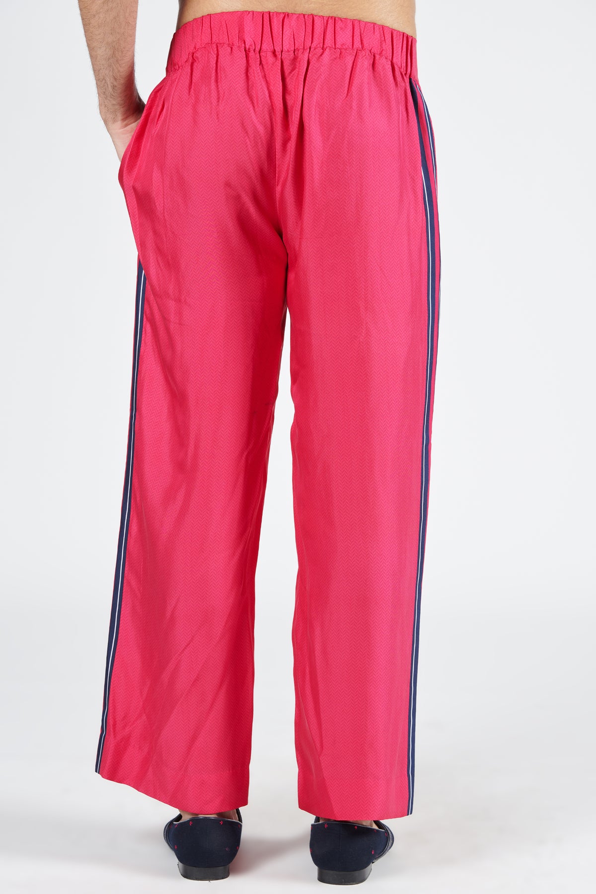 Pink Twill Silk Trouser