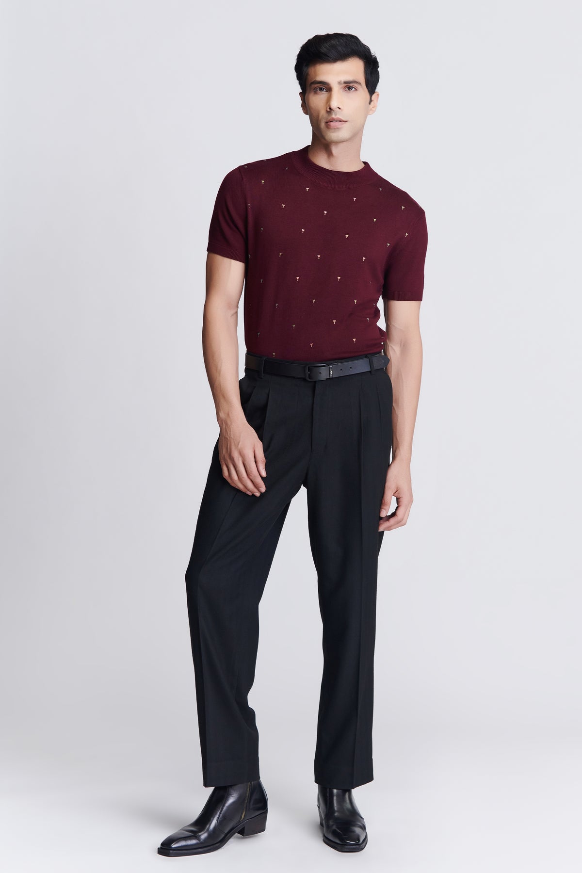 Plum Knit T-Shirt