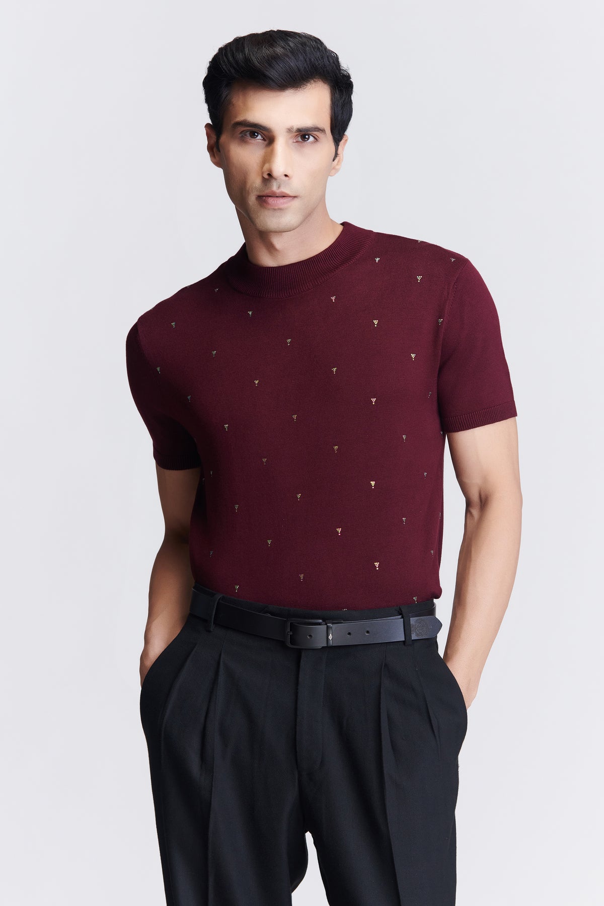Plum Knit T-Shirt