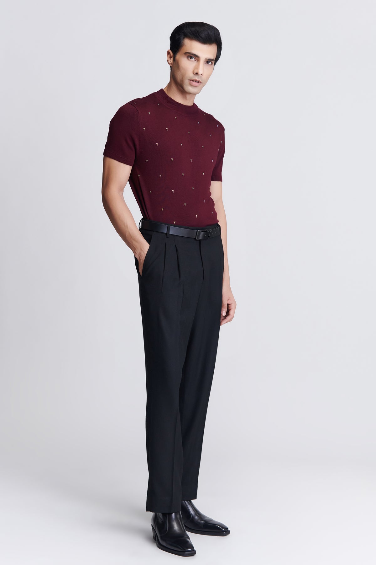 Plum Knit T-Shirt