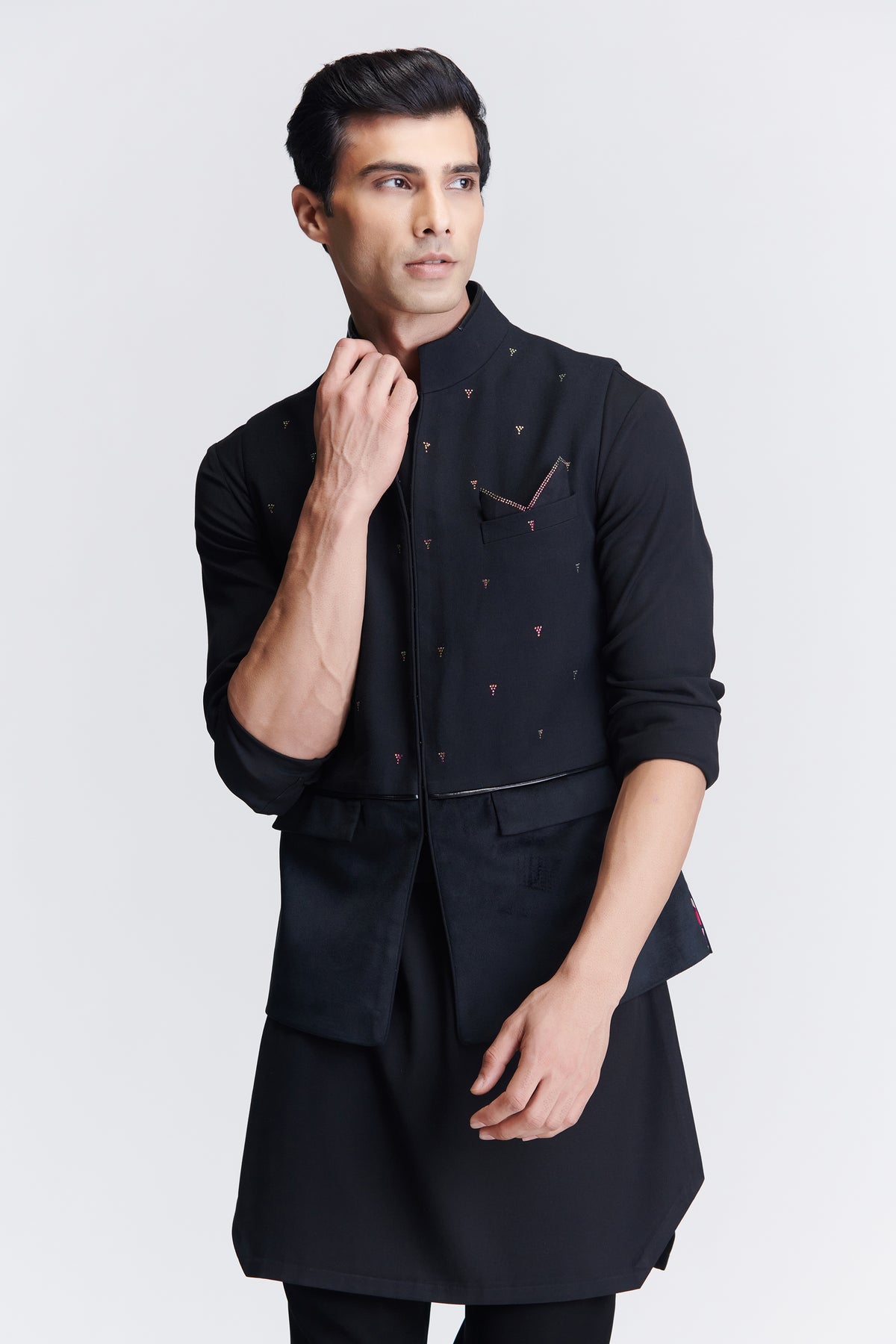 Diamante Black Waistcoat