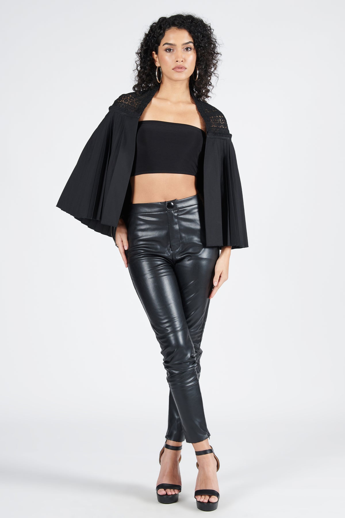 Black Embroidered Cape