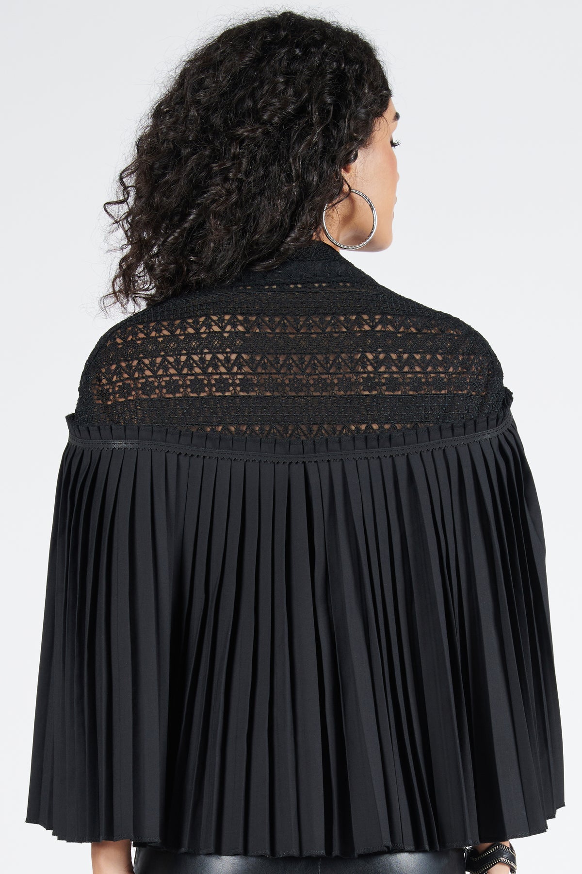 Black Embroidered Cape