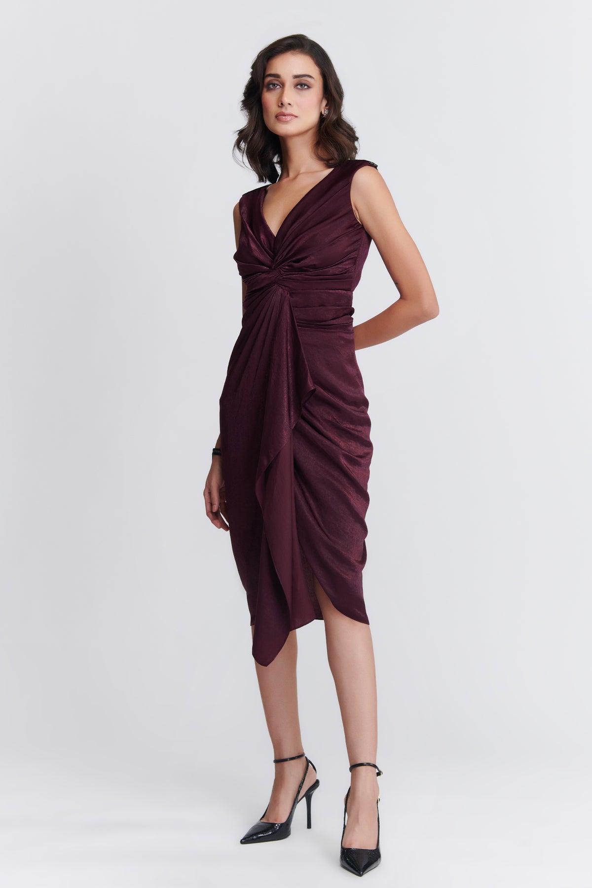 Twisted Plum Dress