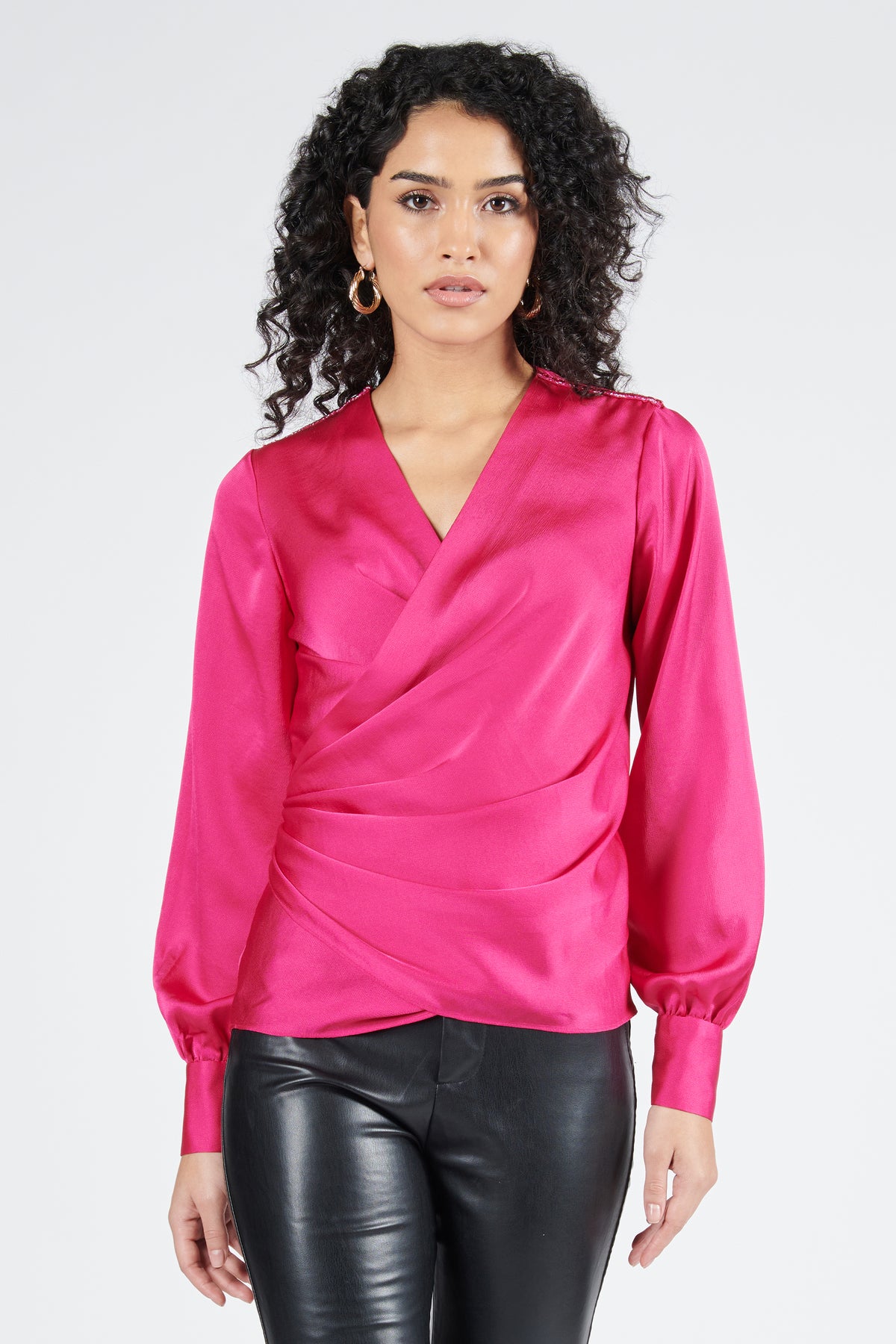 Pink Drape Top