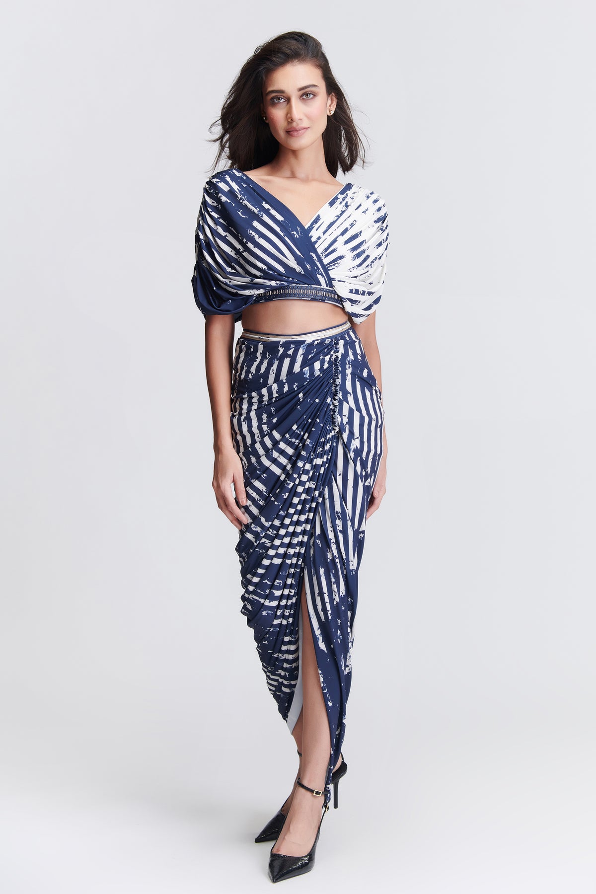 SNCC Denim Draped Top