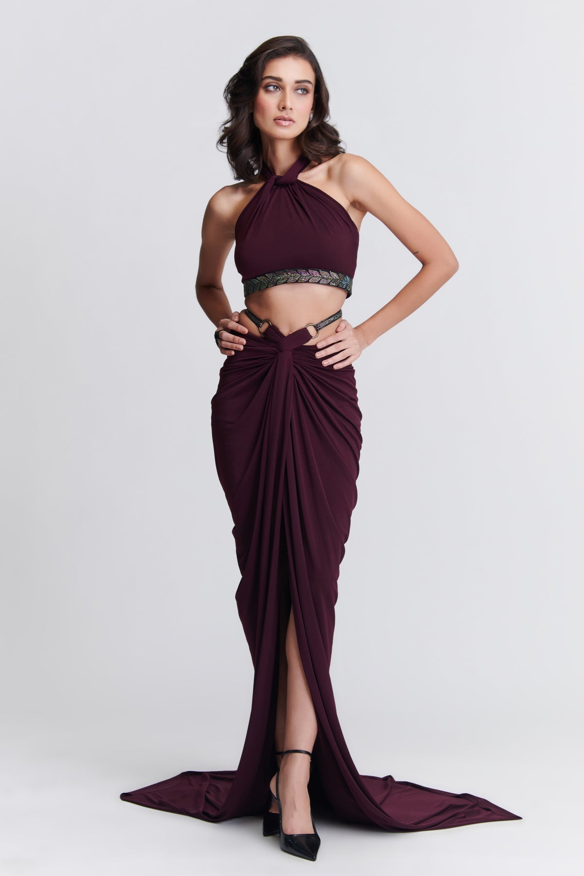 Plum Halter Neck Top