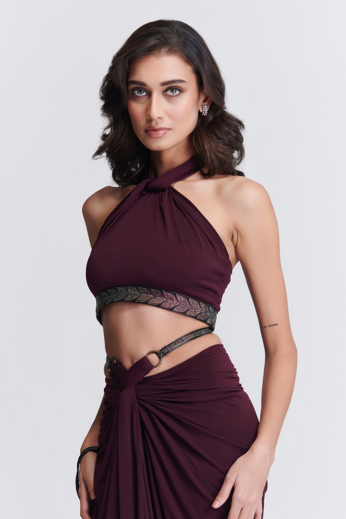 Plum Halter Neck Top