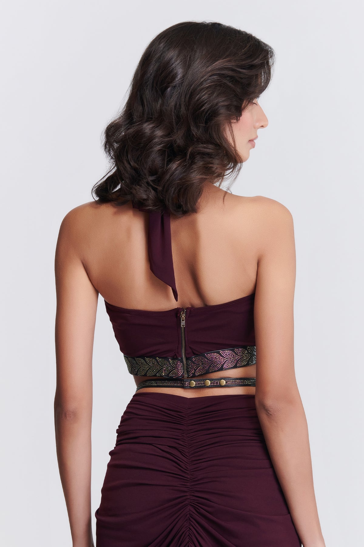 Plum Halter Neck Top