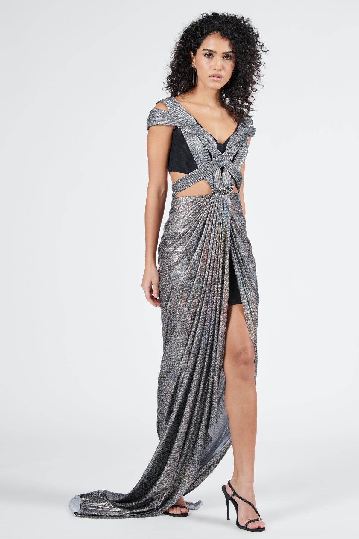 Printed Drape Saree Gown