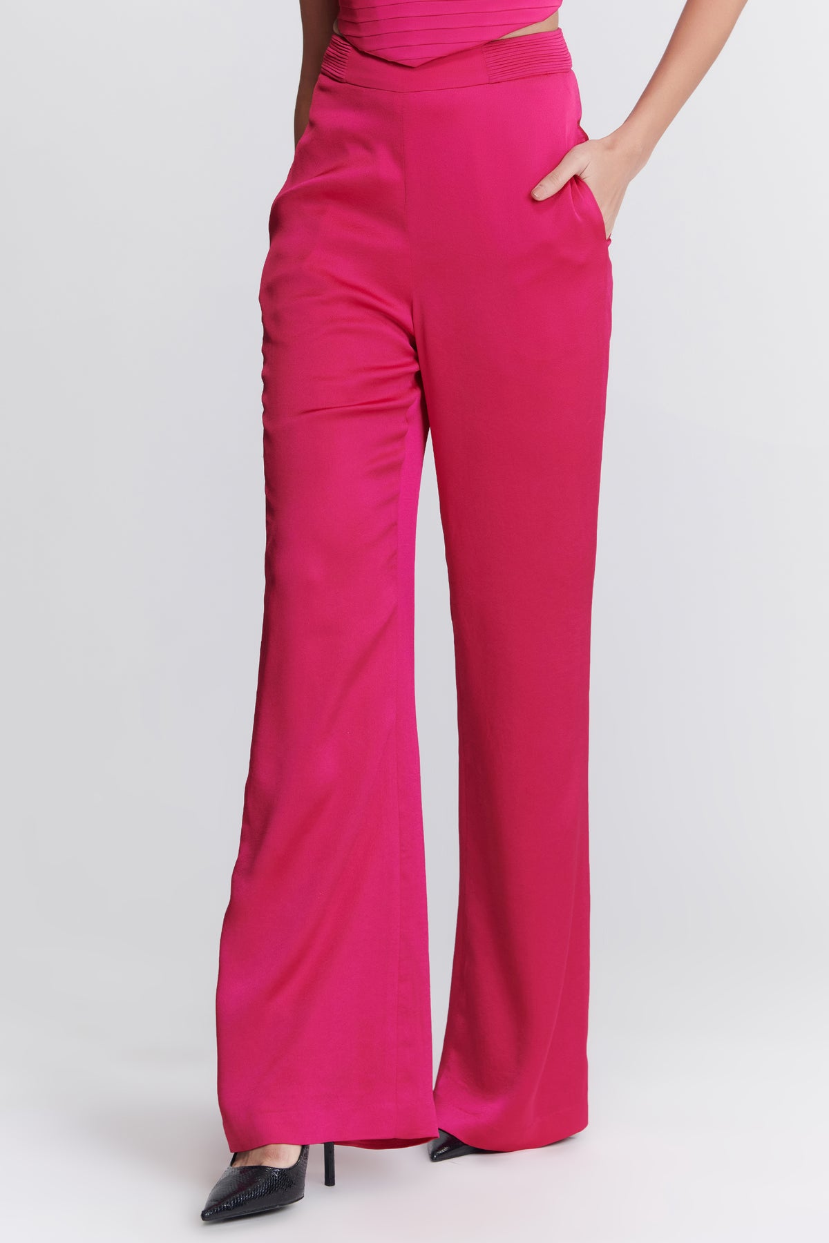 Pink Flared Trousers