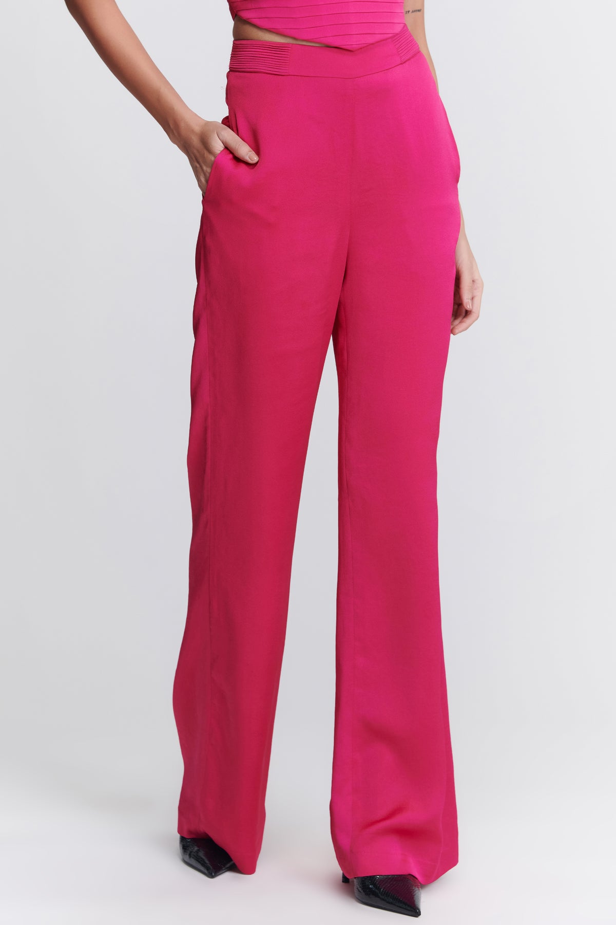 Pink Flared Trousers
