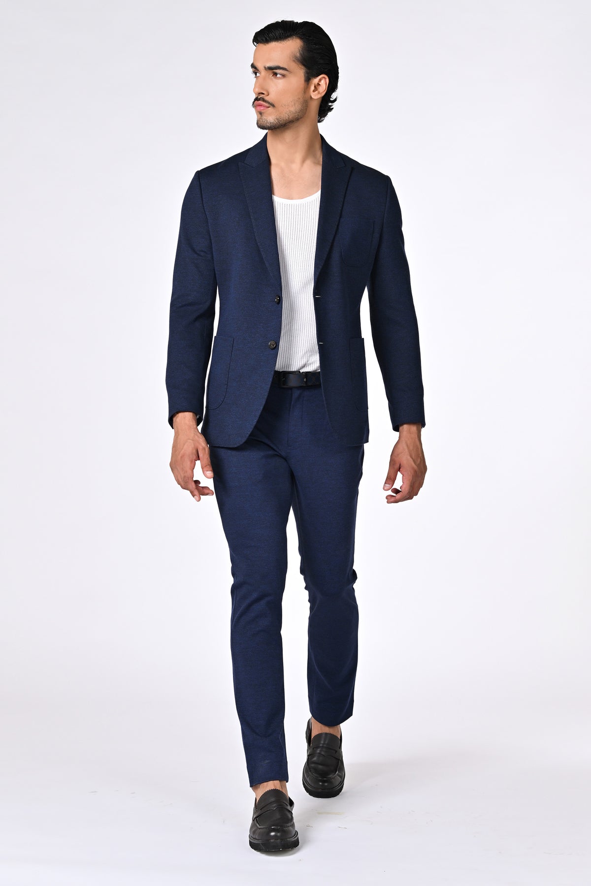 Navy Knitted Jacket