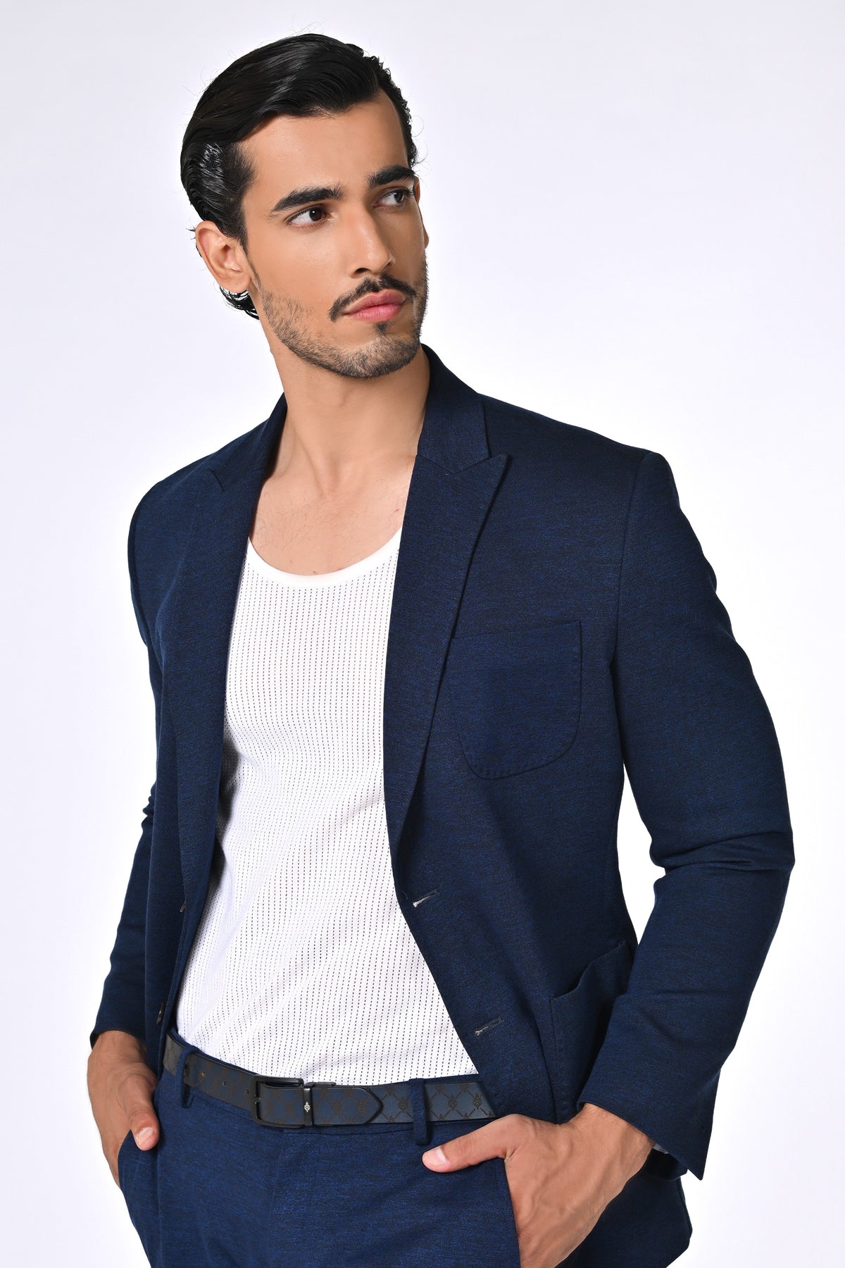 Navy Knitted Jacket