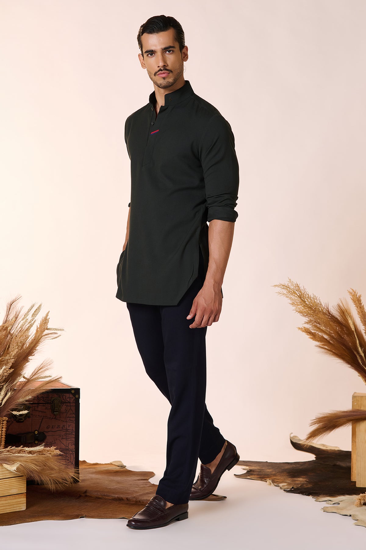 Classic Military Green Kurta