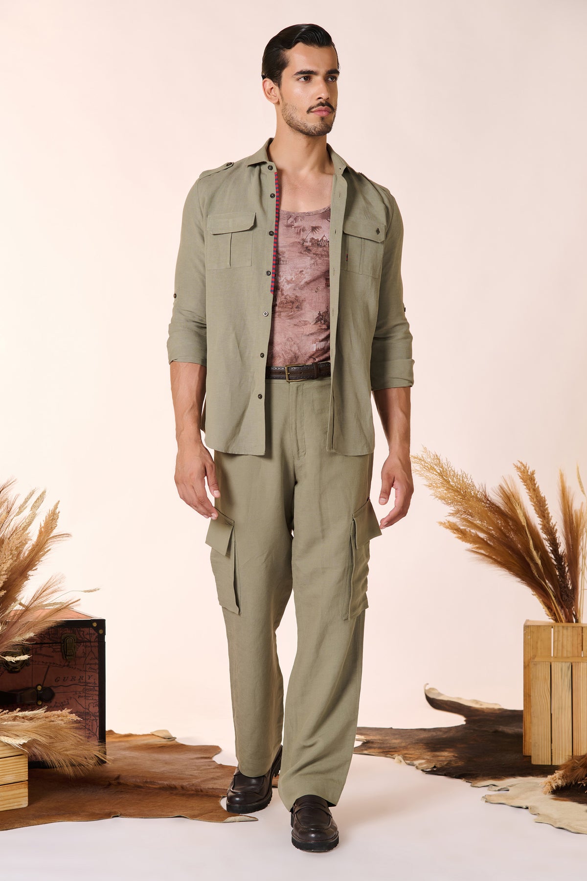Sage Shirt with Patch Pocket