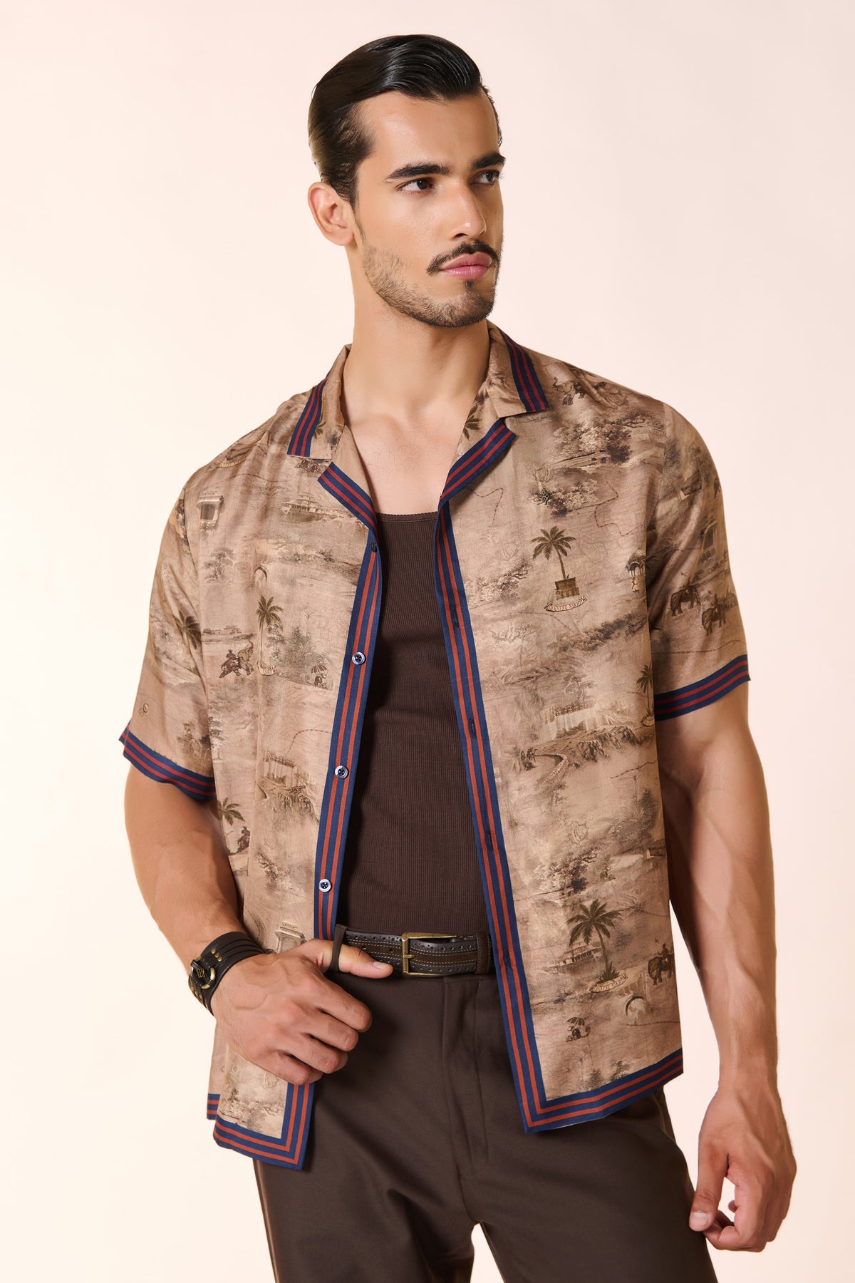 Safari Printed Twill Silk Shirt