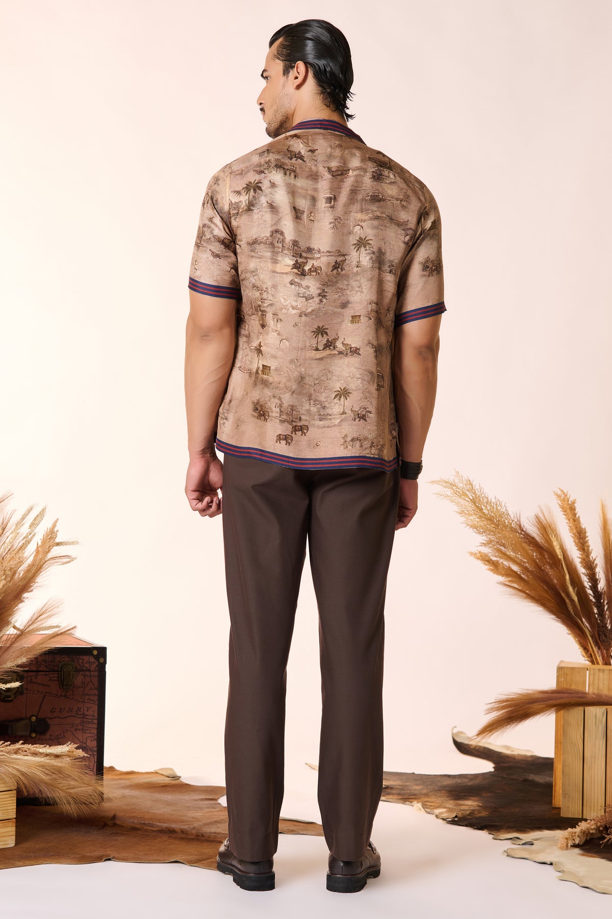 Safari Printed Twill Silk Shirt