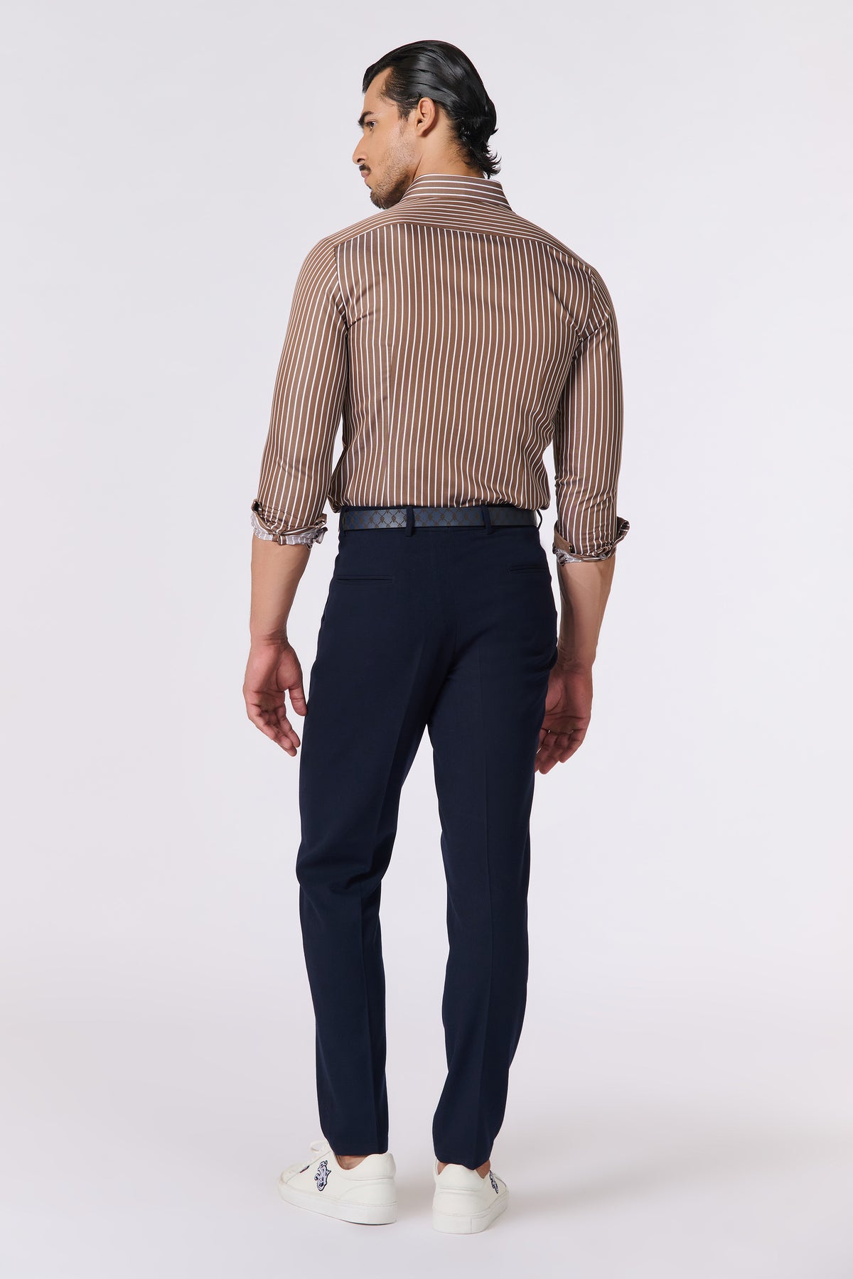 SNCC Brown Striped Logo Shirt