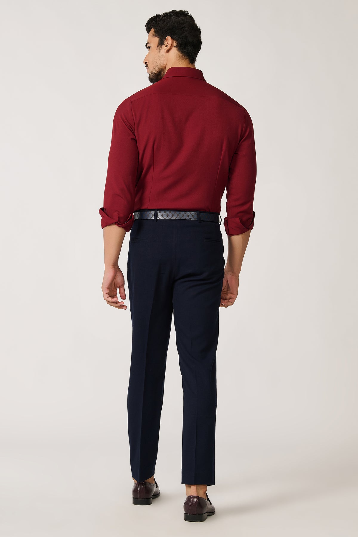 Cherry Shirt with Contrasting Placket