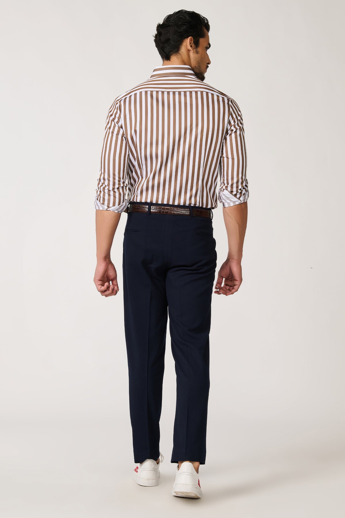 SNCC Brown Striped Shirt