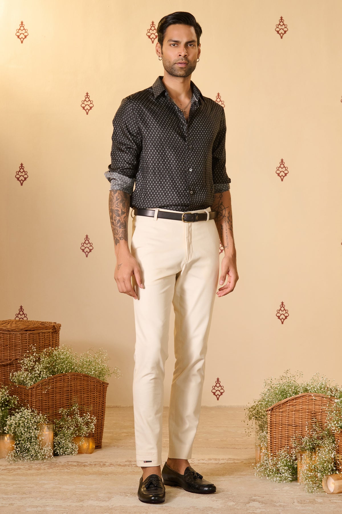 Black Silk Twill Adamas Shirt