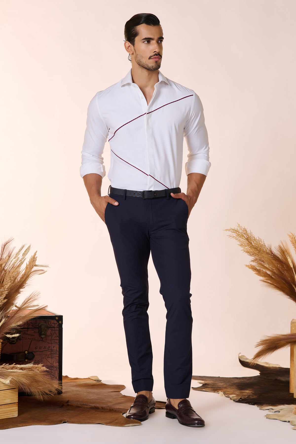 Classic Navy Trouser with Tape detailing