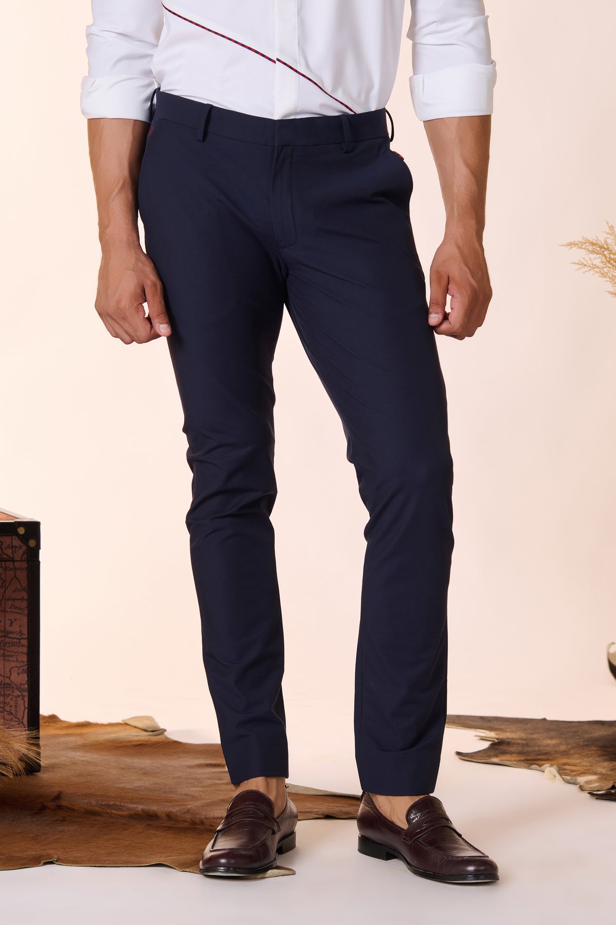 Classic Navy Trouser with Tape detailing