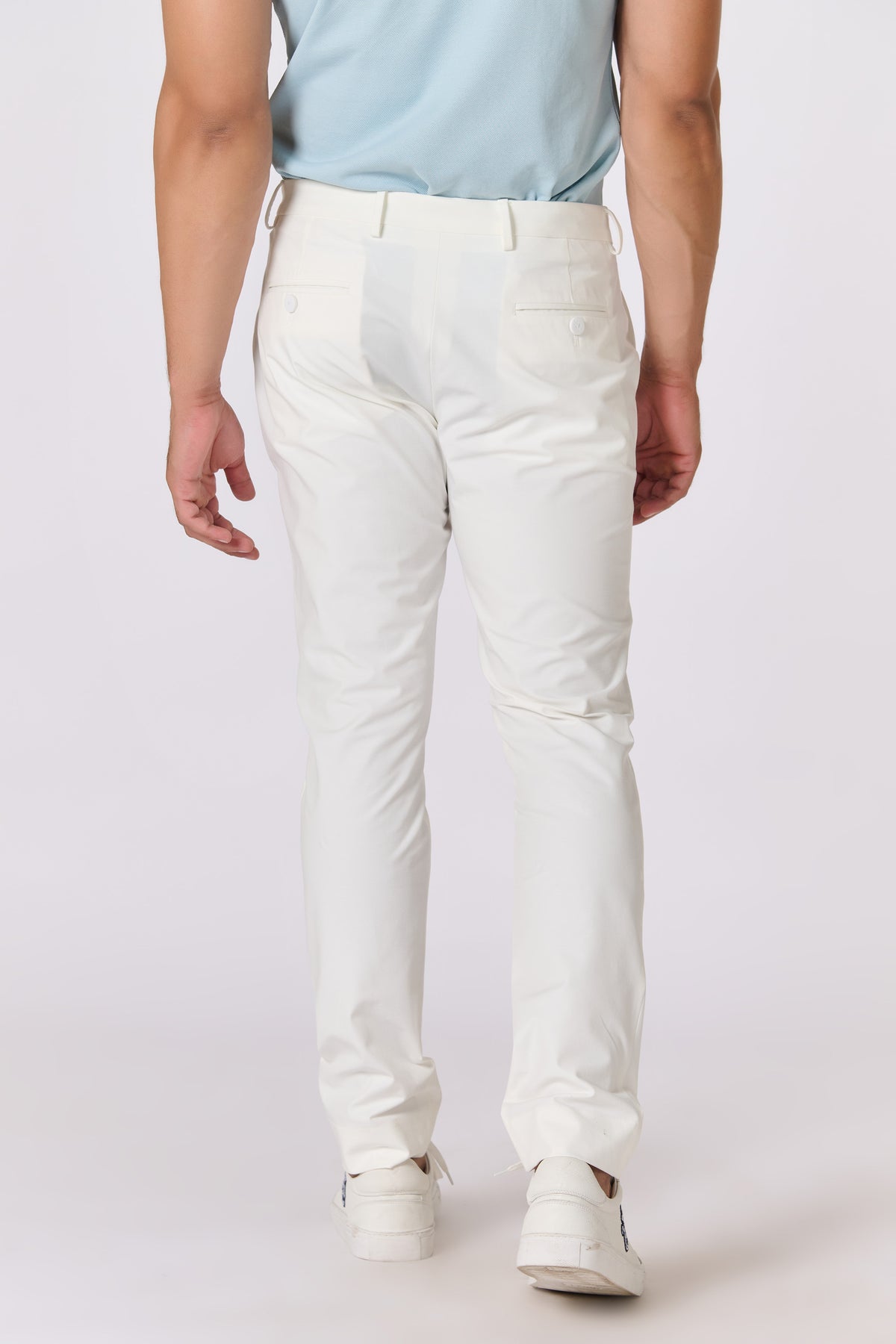 Classic Off-White Trouser with Tape detailing