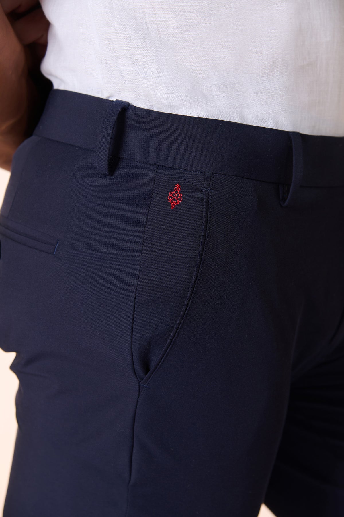 Navy Knitted Trousers