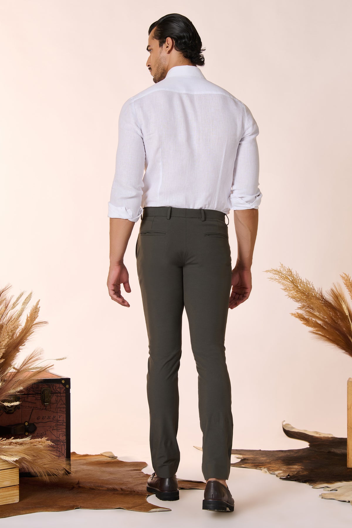 Classic Olive Trouser with Adamas