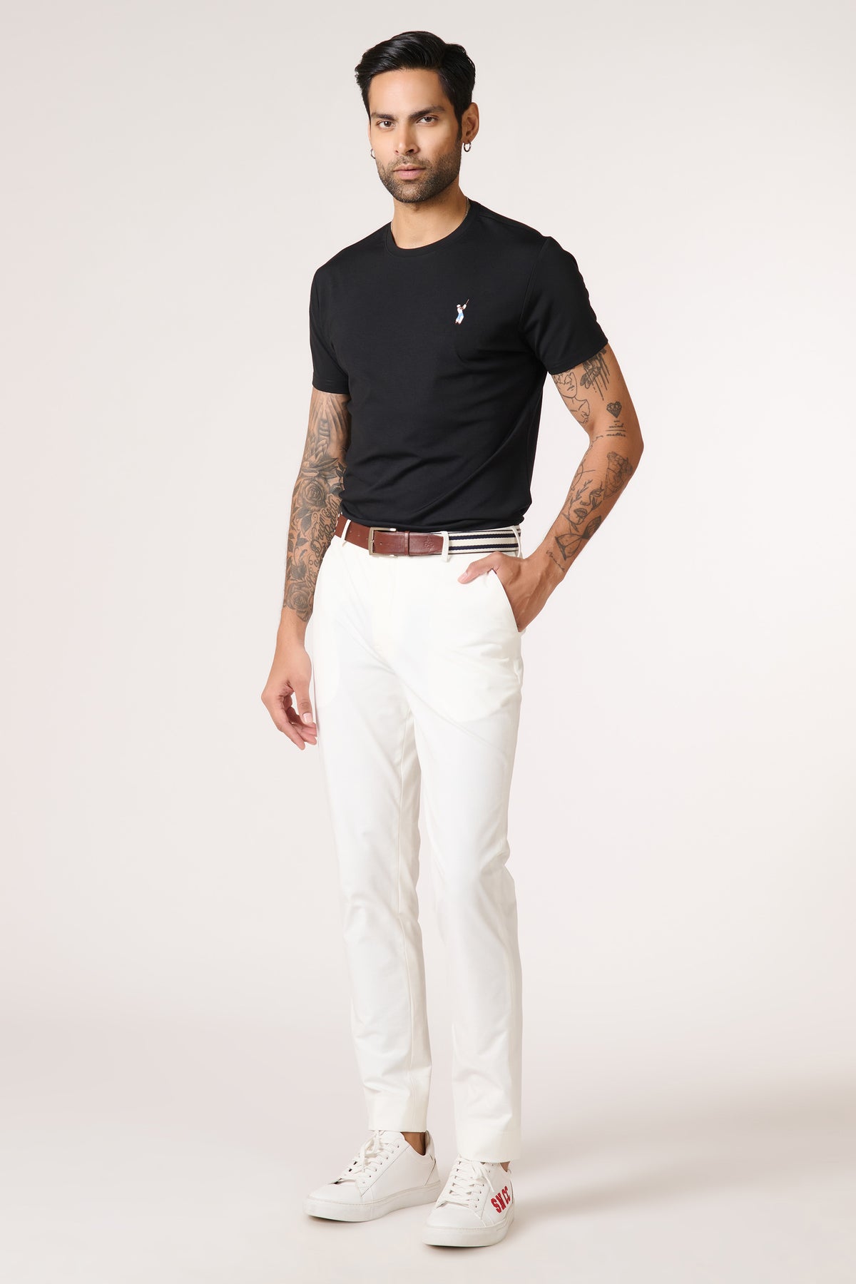 SNCC Black Batsman Logo T-Shirt