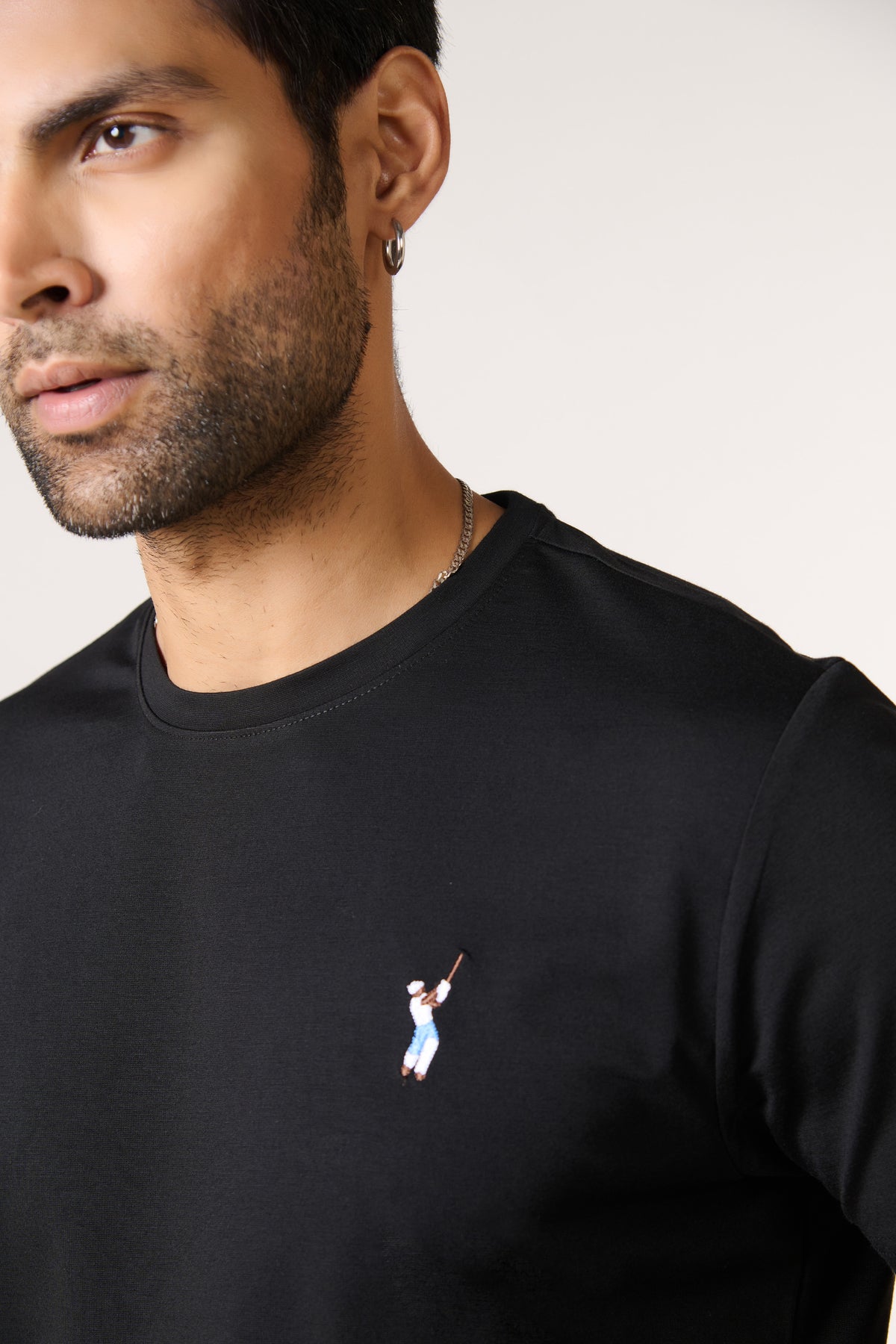 SNCC Black Batsman Logo T-Shirt