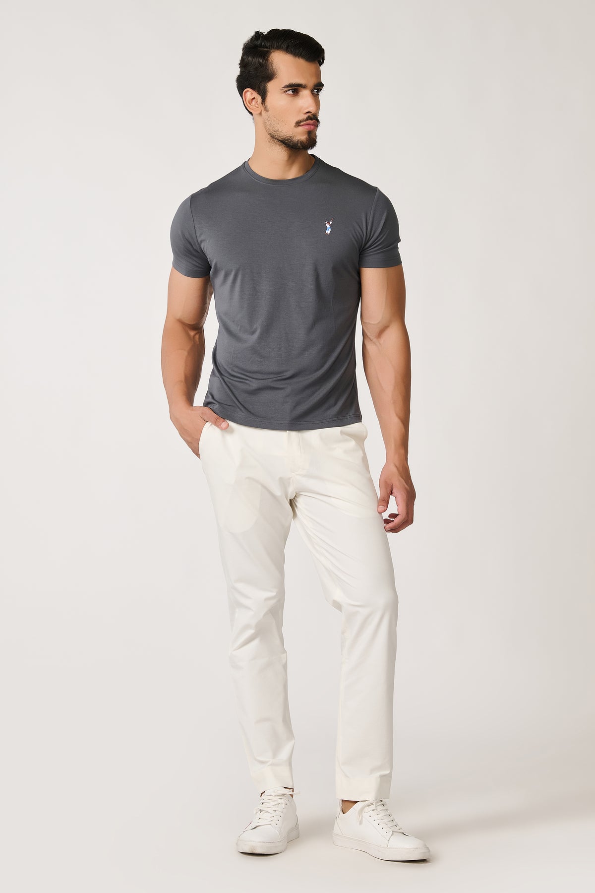 SNCC Grey Batsman Logo T-Shirt