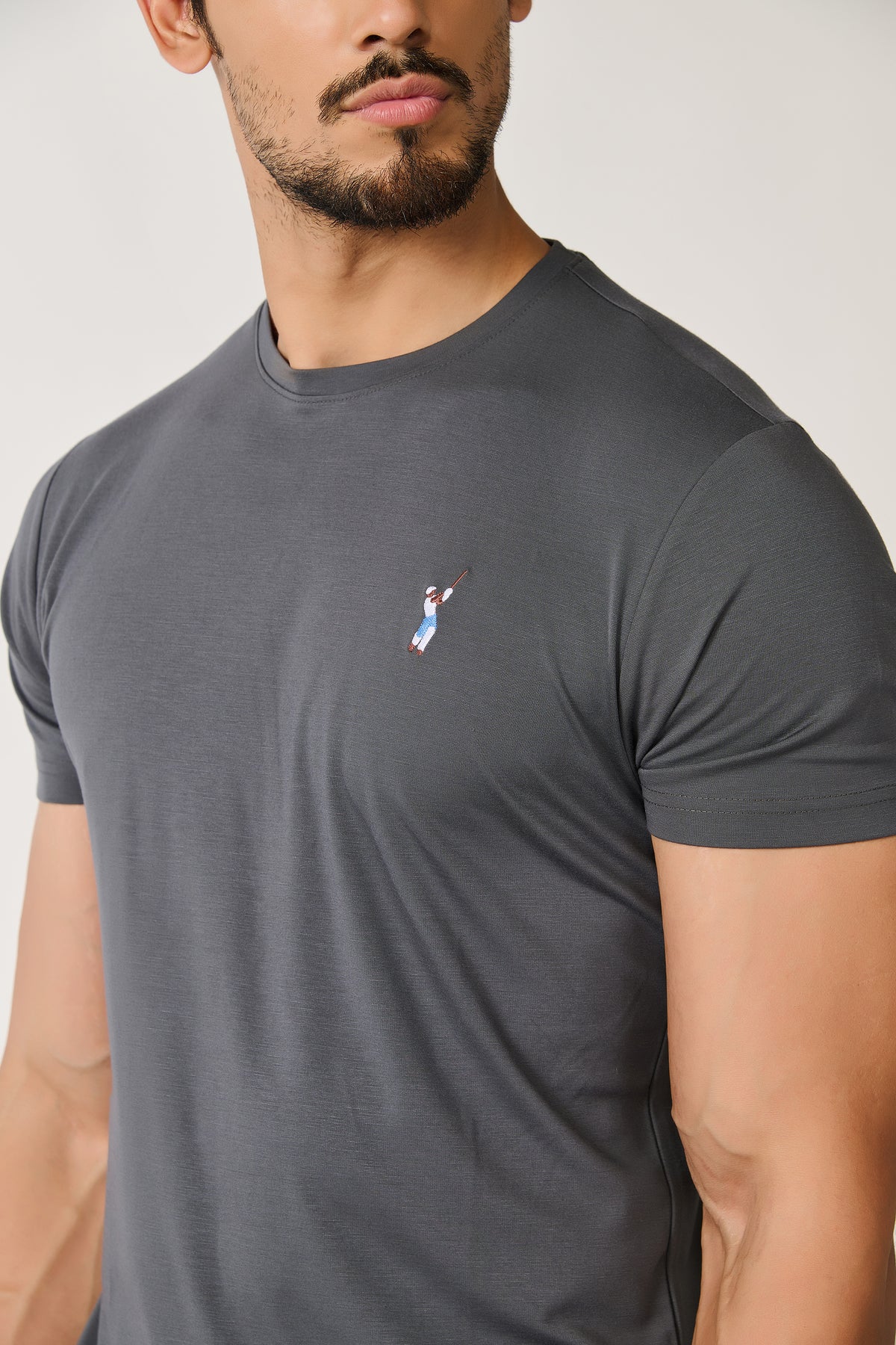 SNCC Grey Batsman Logo T-Shirt