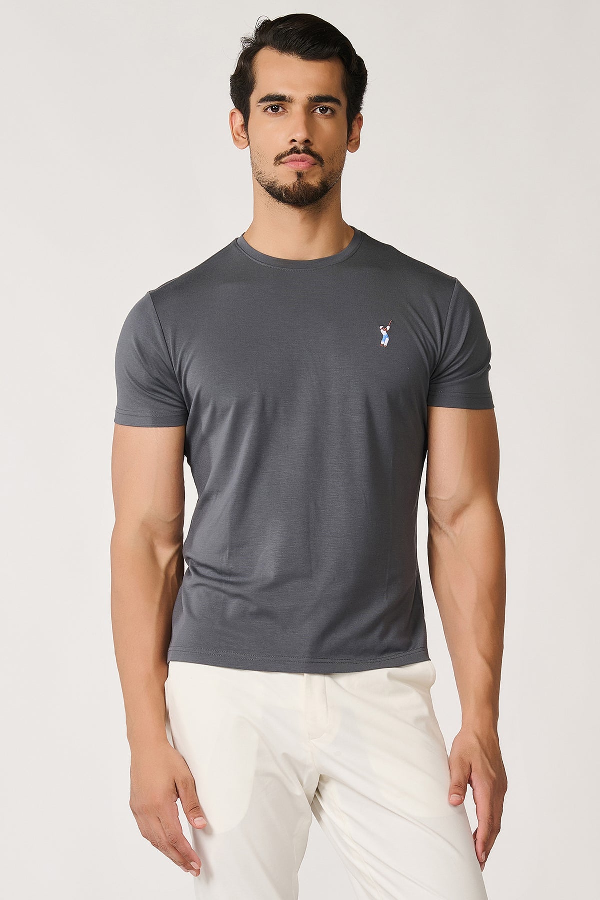 SNCC Grey Batsman Logo T-Shirt
